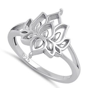 Rings sterling Silver lotus